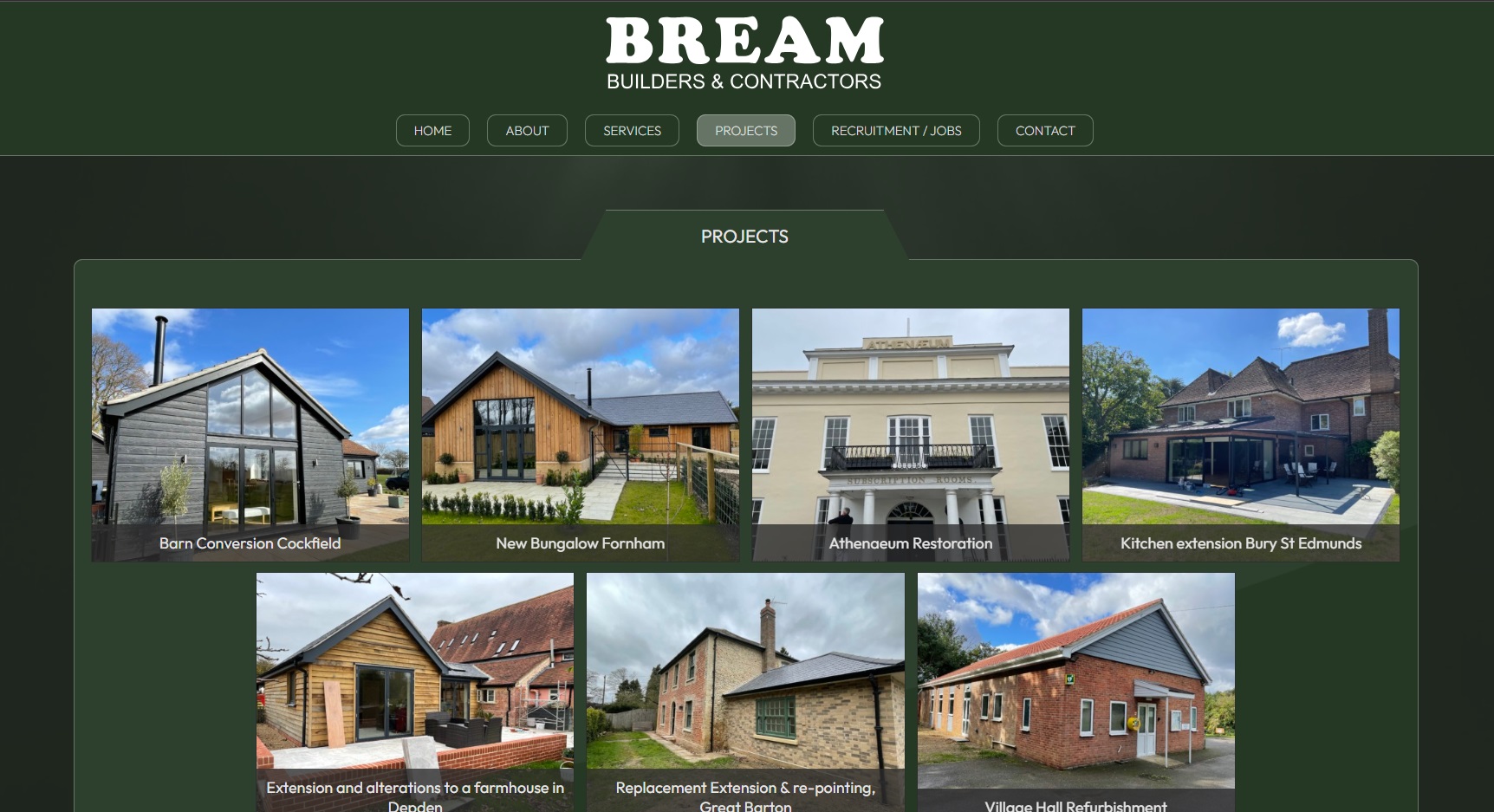GJ Bream WordPress website with bespoke theme