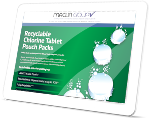 Chlorine Pouch Web Site on a Tablet