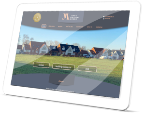 James Mallory Homes Web Site on a Tablet